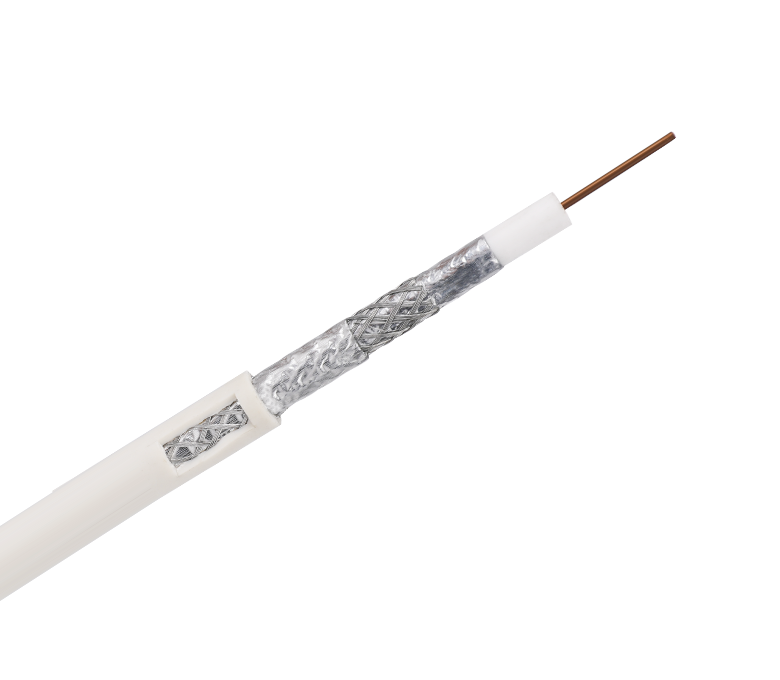 RG6Q-serie 75 Ohm gevlochten coaxkabel—Quad-Shield