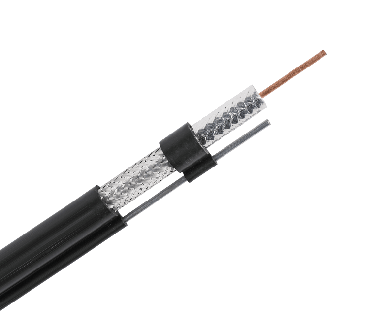 RG11M-serie 75 Ohm standaard coaxkabel - enkele tape en gevlochten met Messenger