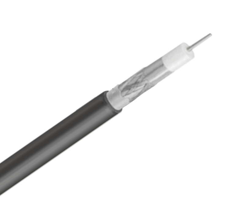 RG11F-serie 75 Ohm standaard coaxkabel - enkele tape en gevlochten met gelei
