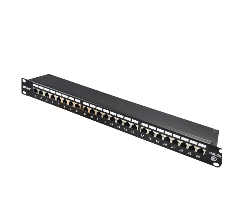Integraal afgeschermd patchpaneel Koperen bekabelingsserie Accessoire voor stroomdistributie